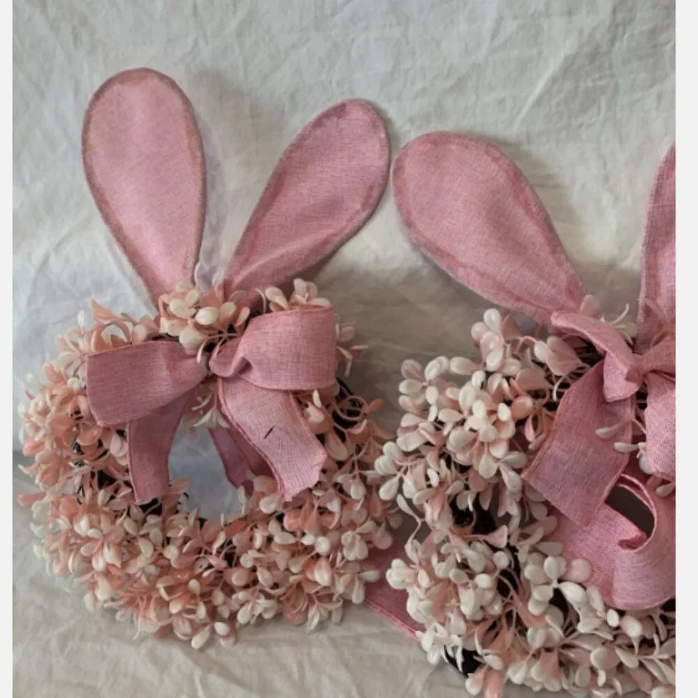 Set of 4 Mini Easter Bunny Cabinet Wreaths